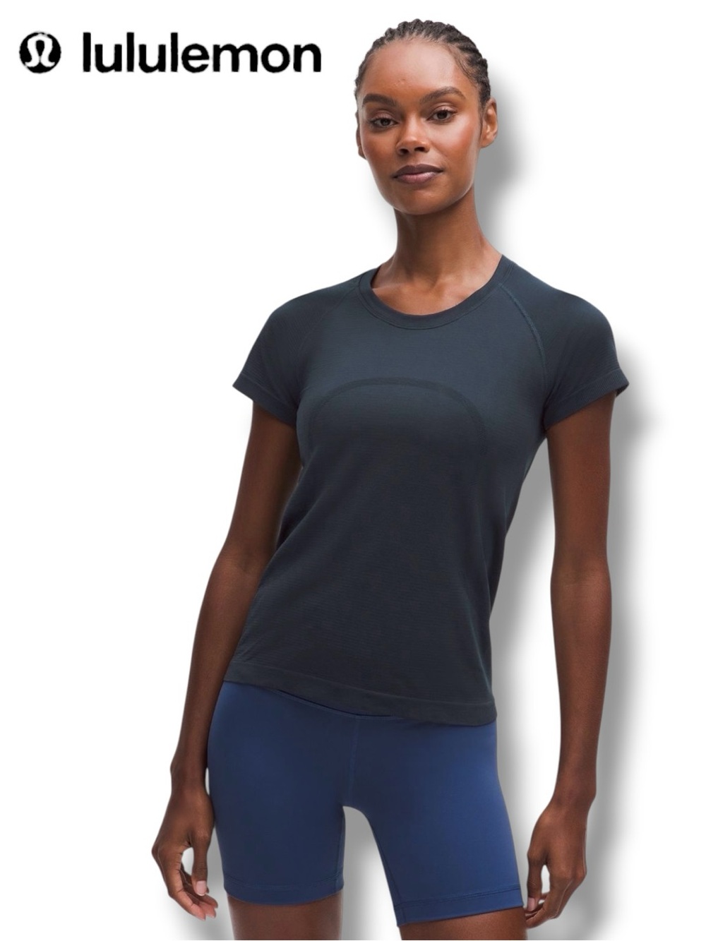 Lululemon Swiftly Tech short sleeved shirt 2.0 Race length in black size 10